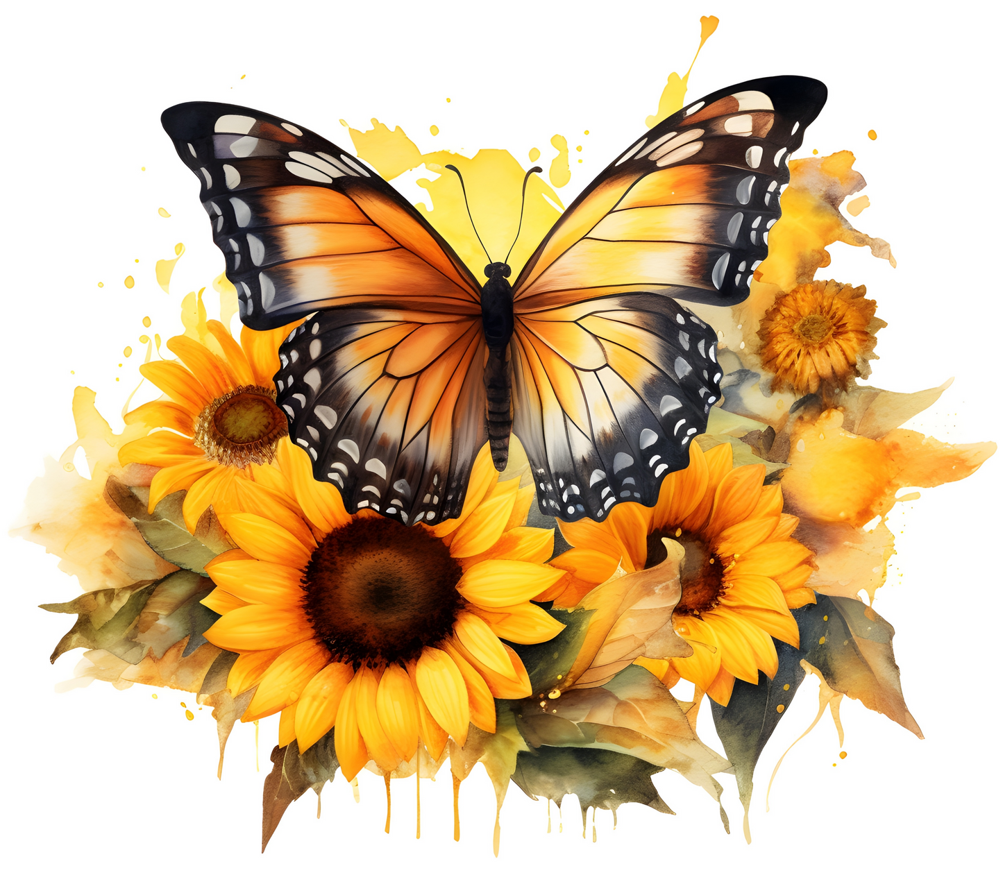 Yellow Butterfly& Sunflower