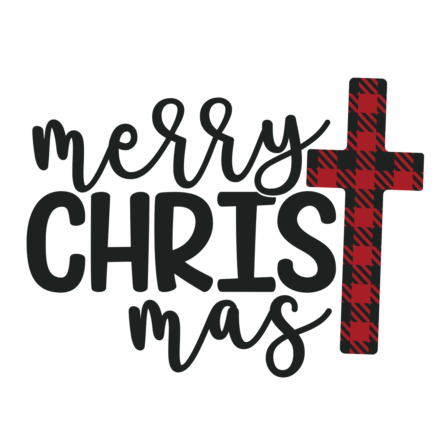 Merry Christmas Cross HTV